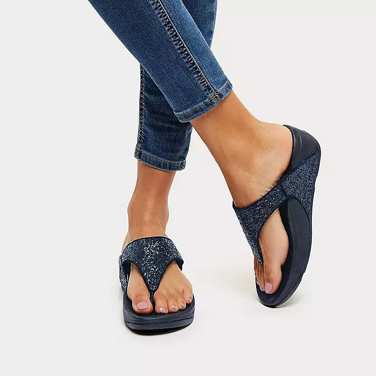 LULU Glitter Toe-Post Sandals – Roxy Shoes
