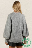 Oversized Mohair Button Down Soft Knit Sweater Cardigan