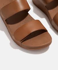 Lulu Adjustable Leather Slides